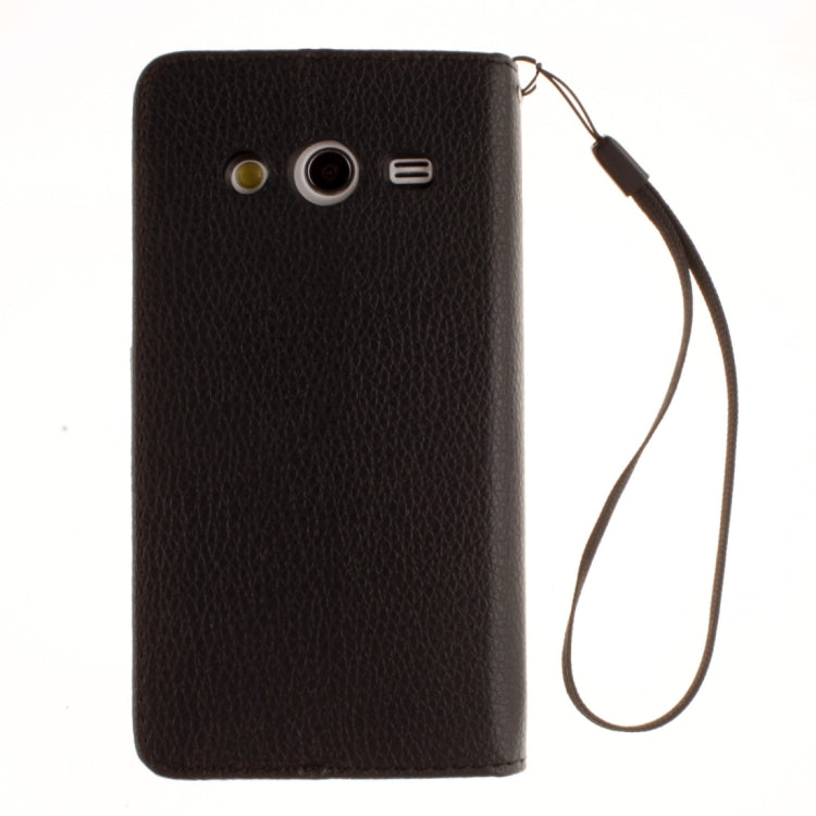 For Galaxy Core 2 / G355 Litchi Texture Horizontal Flip Leather Case with Holder & Card Slots & Wallet & Photo Frame & Lanyard