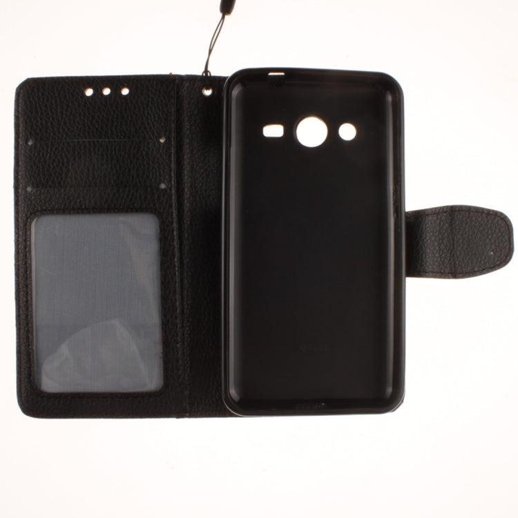 For Galaxy Core 2 / G355 Litchi Texture Horizontal Flip Leather Case with Holder & Card Slots & Wallet & Photo Frame & Lanyard