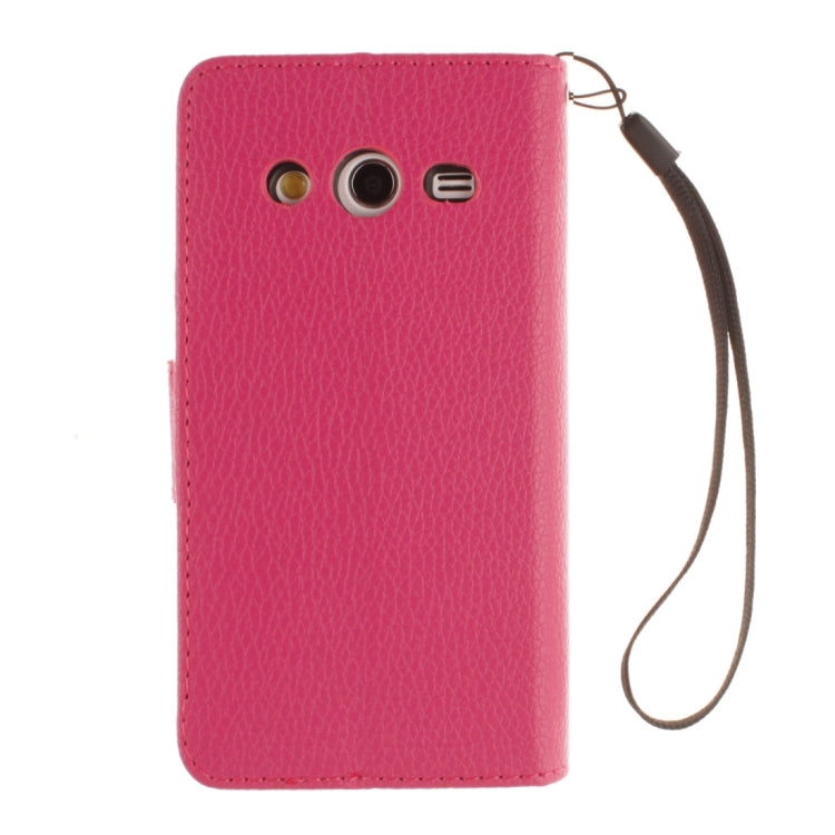For Galaxy Core 2 / G355 Litchi Texture Horizontal Flip Leather Case with Holder & Card Slots & Wallet & Photo Frame & Lanyard