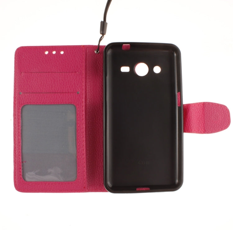 For Galaxy Core 2 / G355 Litchi Texture Horizontal Flip Leather Case with Holder & Card Slots & Wallet & Photo Frame & Lanyard