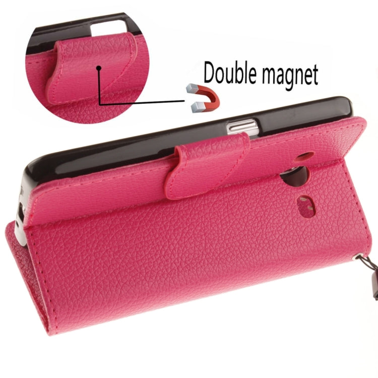 For Galaxy Core 2 / G355 Litchi Texture Horizontal Flip Leather Case with Holder & Card Slots & Wallet & Photo Frame & Lanyard