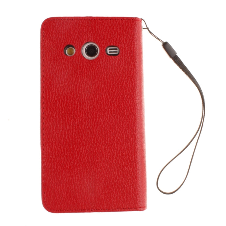 For Galaxy Core 2 / G355 Litchi Texture Horizontal Flip Leather Case with Holder & Card Slots & Wallet & Photo Frame & Lanyard
