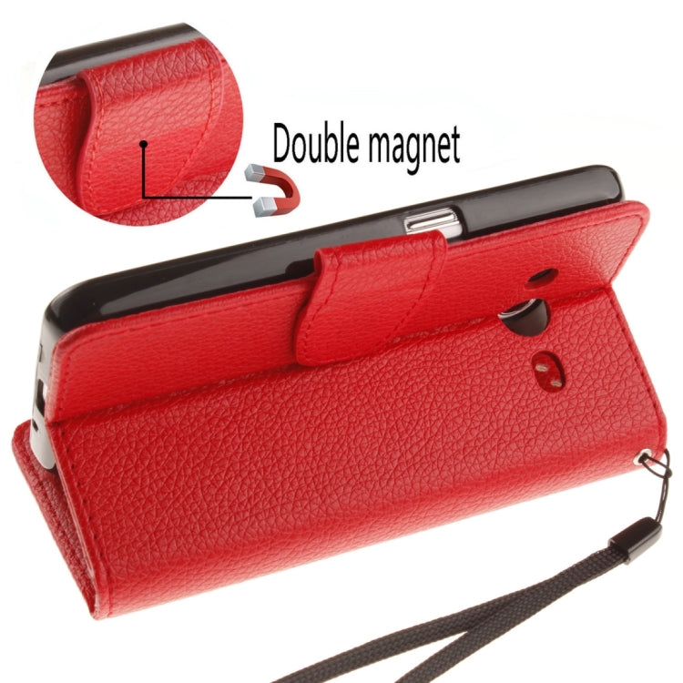 For Galaxy Core 2 / G355 Litchi Texture Horizontal Flip Leather Case with Holder & Card Slots & Wallet & Photo Frame & Lanyard