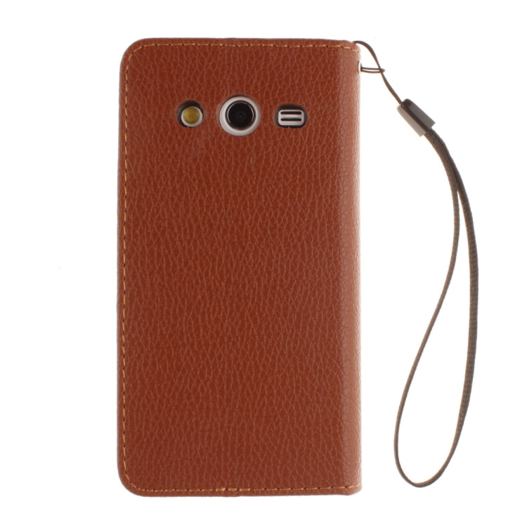 For Galaxy Core 2 / G355 Litchi Texture Horizontal Flip Leather Case with Holder & Card Slots & Wallet & Photo Frame & Lanyard