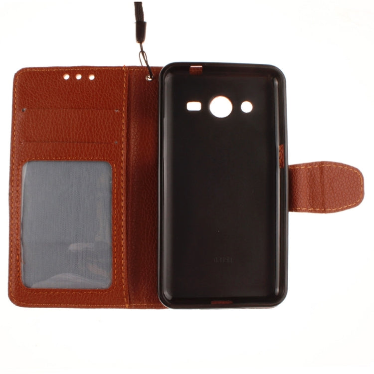 For Galaxy Core 2 / G355 Litchi Texture Horizontal Flip Leather Case with Holder & Card Slots & Wallet & Photo Frame & Lanyard