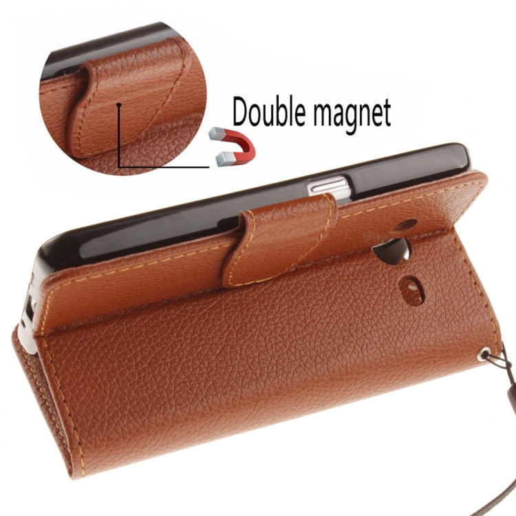 For Galaxy Core 2 / G355 Litchi Texture Horizontal Flip Leather Case with Holder & Card Slots & Wallet & Photo Frame & Lanyard