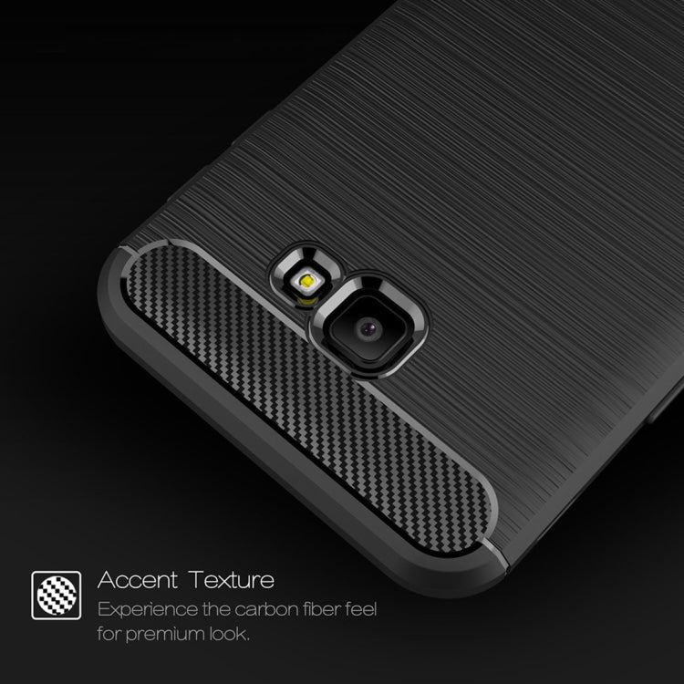 Brushed Texture Carbon Fiber Shockproof TPU Case for Galaxy J4 Core / J4+