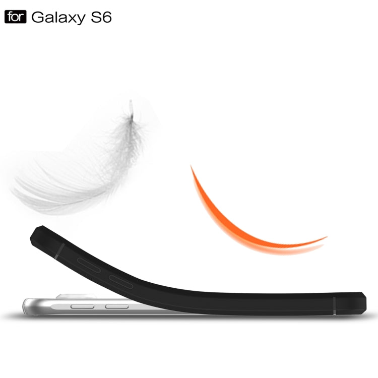 For Galaxy S6 / G920 Brushed Texture Fiber TPU Rugged Armor Protective Case