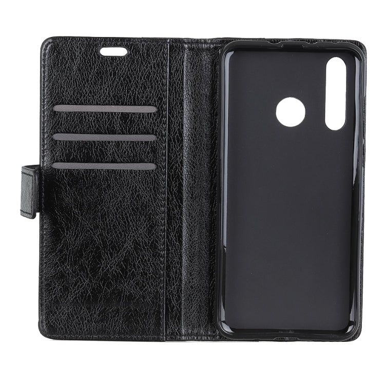 Copper Buckle Nappa Texture Horizontal Flip Leather Case for Galaxy A8s, with Holder & Card Slots & Wallet