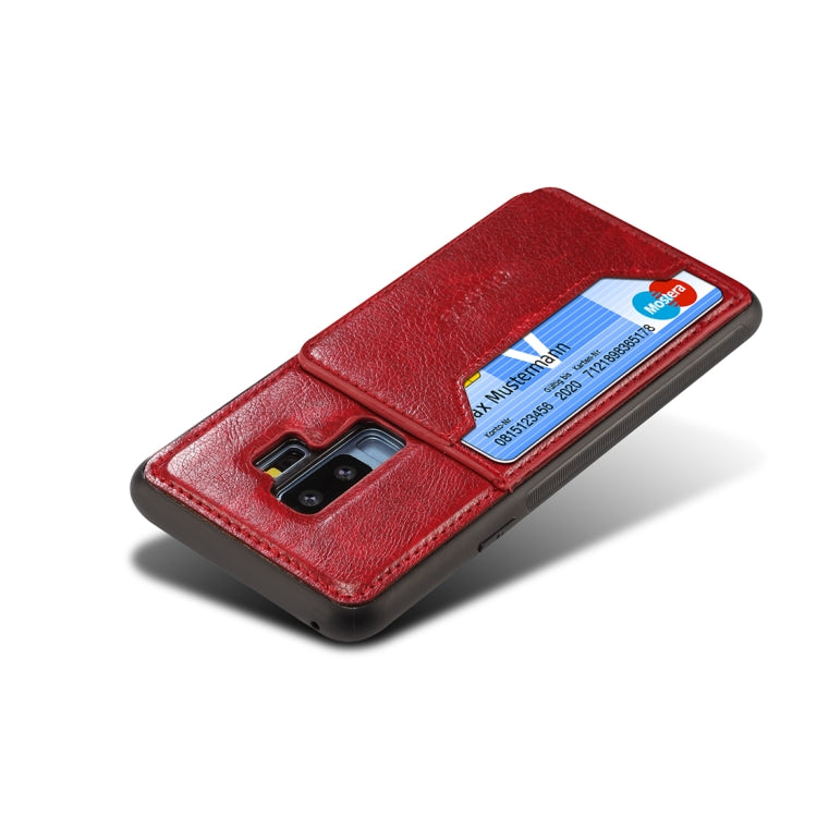 Dibase for Galaxy S9+ TPU + PC + PU Crazy Horse Texture Protective Case with Holder & Card Slots