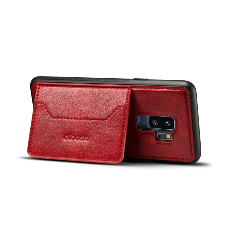 Dibase for Galaxy S9+ TPU + PC + PU Crazy Horse Texture Protective Case with Holder & Card Slots