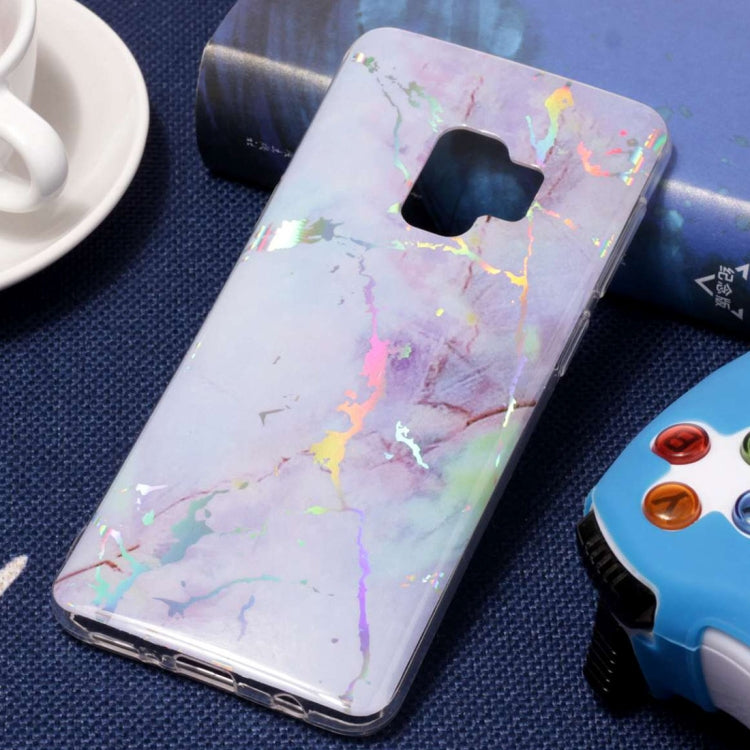 Galaxy S9 Color Plating Marble Texture Soft TPU Protective Back Case