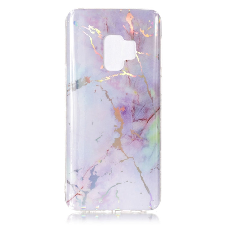 Galaxy S9 Color Plating Marble Texture Soft TPU Protective Back Case