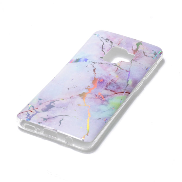 Galaxy S9 Color Plating Marble Texture Soft TPU Protective Back Case