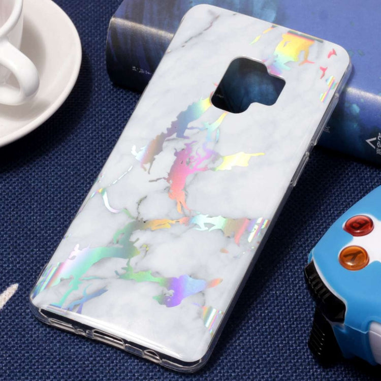 Galaxy S9 Color Plating Marble Texture Soft TPU Protective Back Case