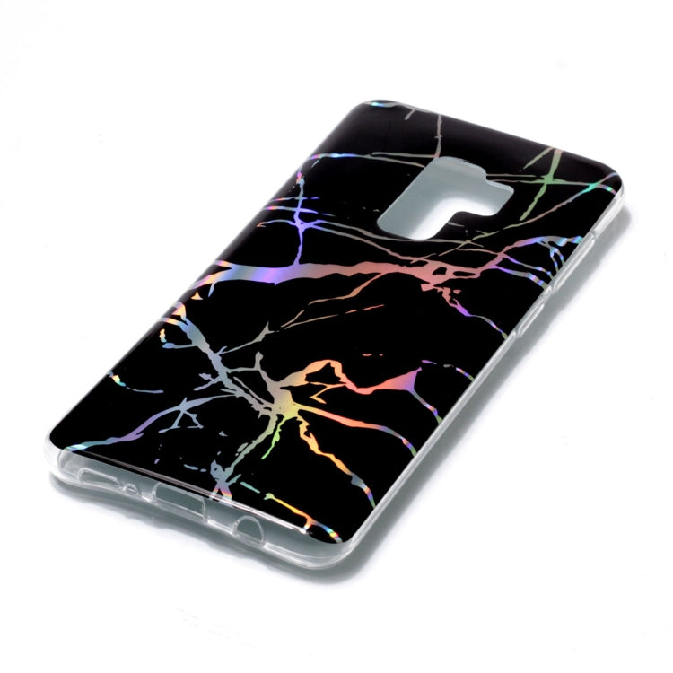 Galaxy S9+ Color Plating Marble Texture Soft TPU Protective Back Case