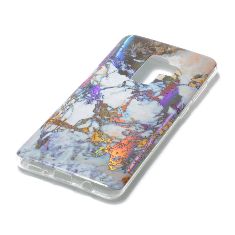 Galaxy S9+ Color Plating Marble Texture Soft TPU Protective Back Case