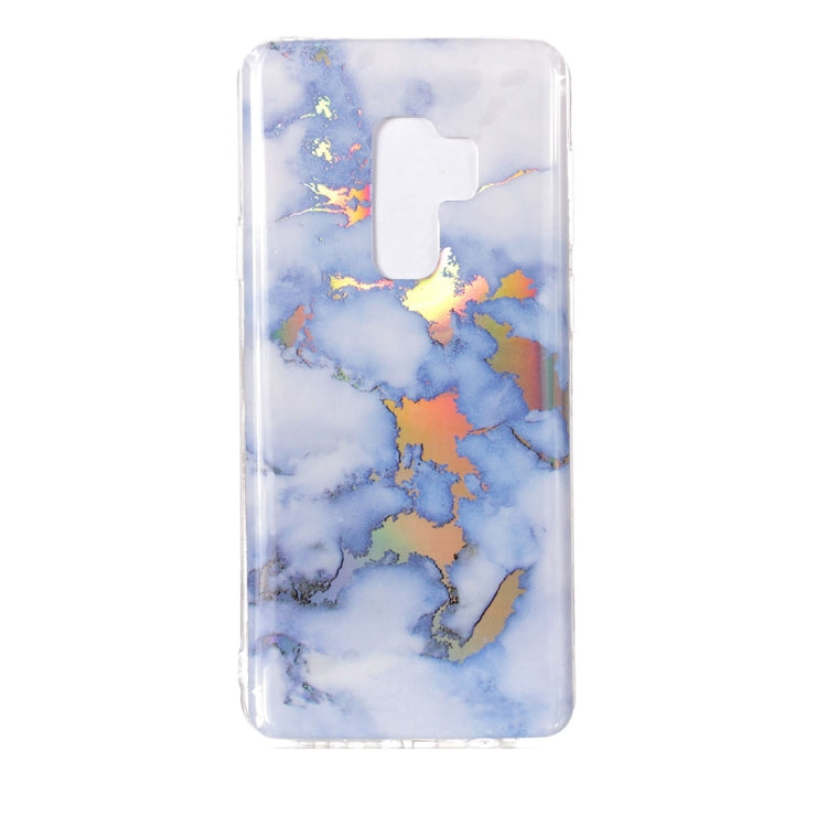 Galaxy S9+ Color Plating Marble Texture Soft TPU Protective Back Case
