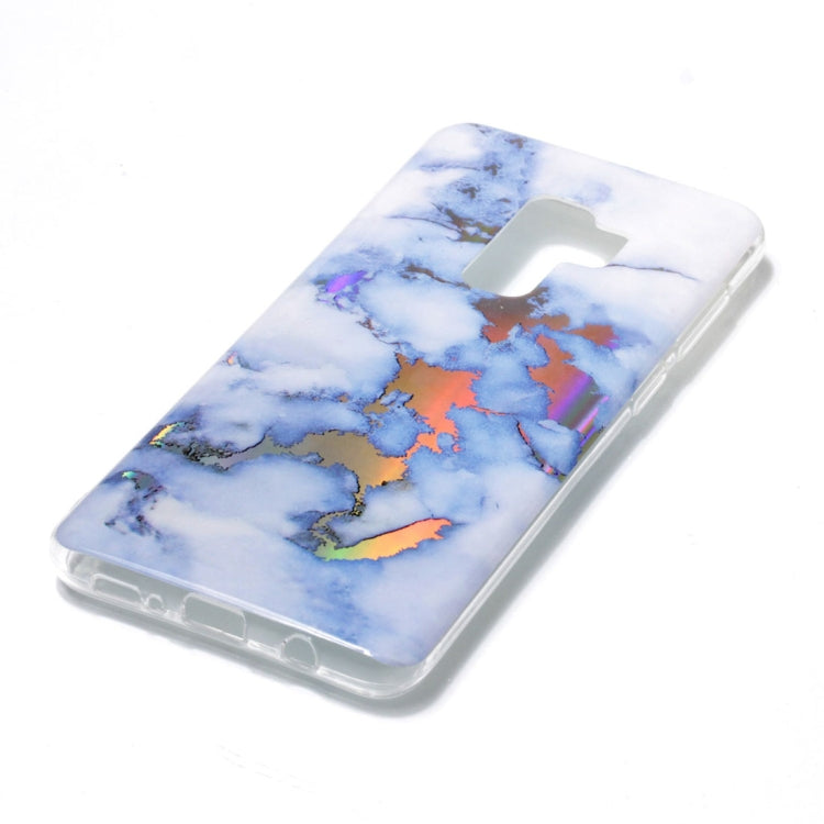 Galaxy S9+ Color Plating Marble Texture Soft TPU Protective Back Case