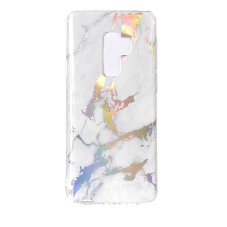 Galaxy S9+ Color Plating Marble Texture Soft TPU Protective Back Case