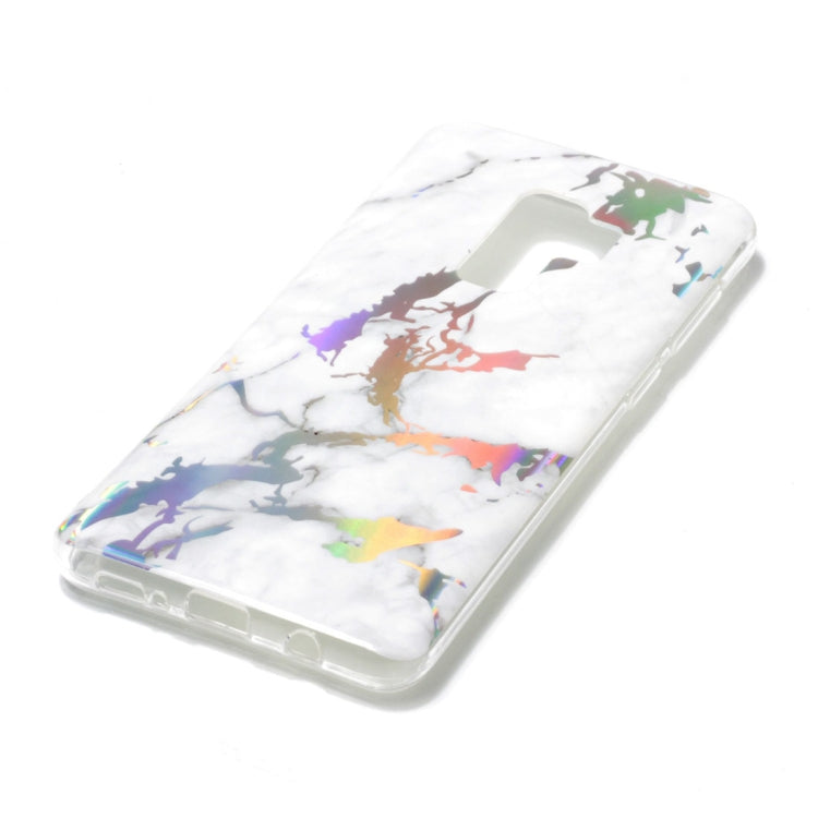 Galaxy S9+ Color Plating Marble Texture Soft TPU Protective Back Case