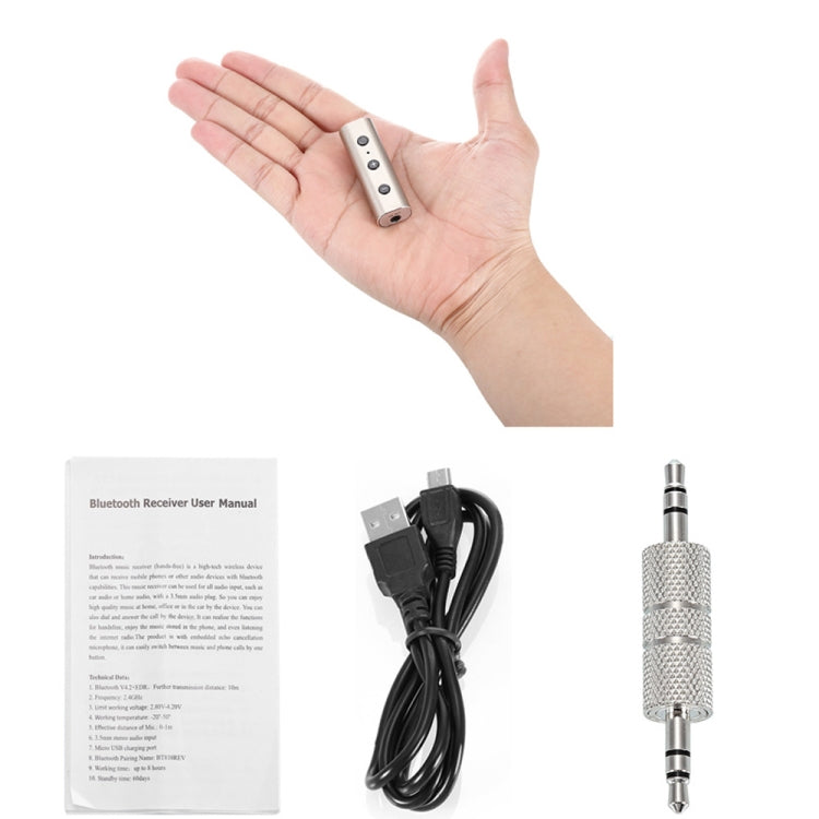 BT810 Bluetooth V4.2+EDR  Wireless Bluetooth Transmitter Receiver Music Adapter with 3.5mm Audio Plug & USB Cable(Gold)