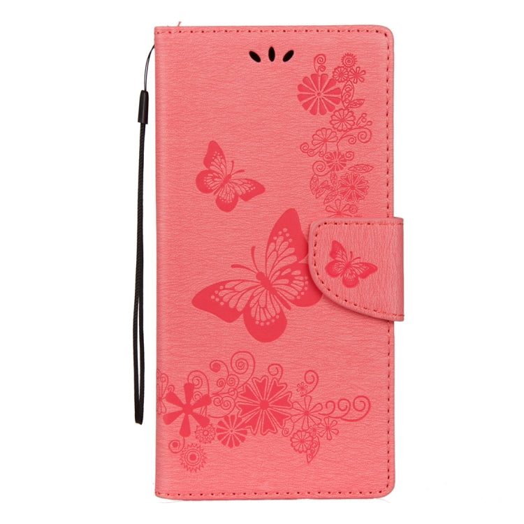 For Galaxy Note 8 Pressed Flowers Butterfly Pattern Horizontal Flip Leather Case with Holder & Card Slots & Wallet & Lanyard