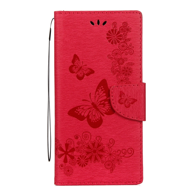 For Galaxy Note 8 Pressed Flowers Butterfly Pattern Horizontal Flip Leather Case with Holder & Card Slots & Wallet & Lanyard