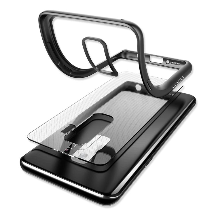 ROCK Clarity Series for Galaxy S9 PC + TPU Shockproof Protective Back Case(Black)