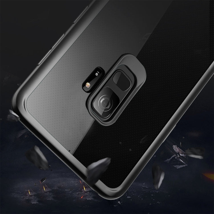 ROCK Clarity Series for Galaxy S9 PC + TPU Shockproof Protective Back Case(Black)