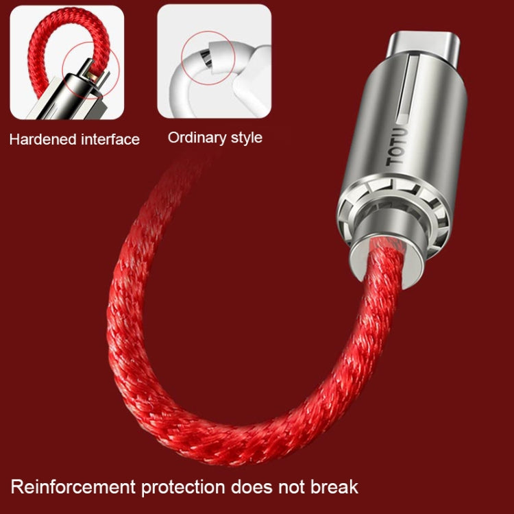 TOTUDESIGN BTA-014 Hot Wheels Series 2.4A USB to USB-C /Type-C  Leather Cable, Cable Length: 1m