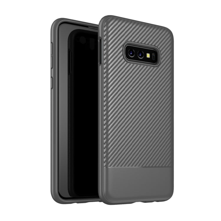Lewei Series Carbon Fiber Texture TPU Protective Case for Galaxy S10e