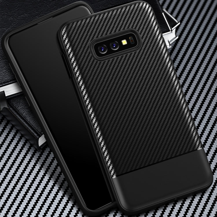 Lewei Series Carbon Fiber Texture TPU Protective Case for Galaxy S10e