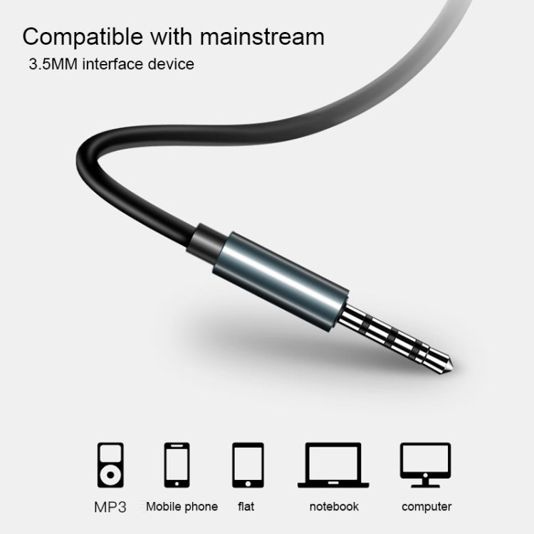 TOTUDESIGN EAUA-019 3.5mm Jack Wire Control Earphone, Support Call, Length: 1.2m