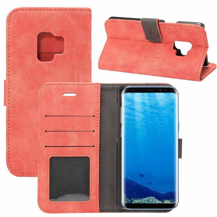 For Galaxy S9 Sheep Bar Material PU + PC Horizontal Flip Leather Case with Holder & Card Slots & Wallet