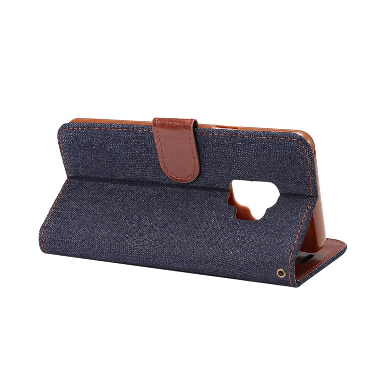 Dibase for Galaxy S9 Denim Texture TPU Horizontal Flip Leather Case with Holder & Card Slots