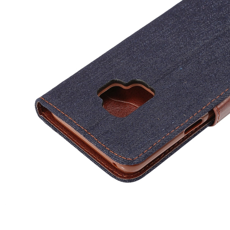 Dibase for Galaxy S9 Denim Texture TPU Horizontal Flip Leather Case with Holder & Card Slots
