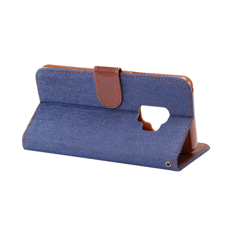 Dibase for Galaxy S9 Denim Texture TPU Horizontal Flip Leather Case with Holder & Card Slots