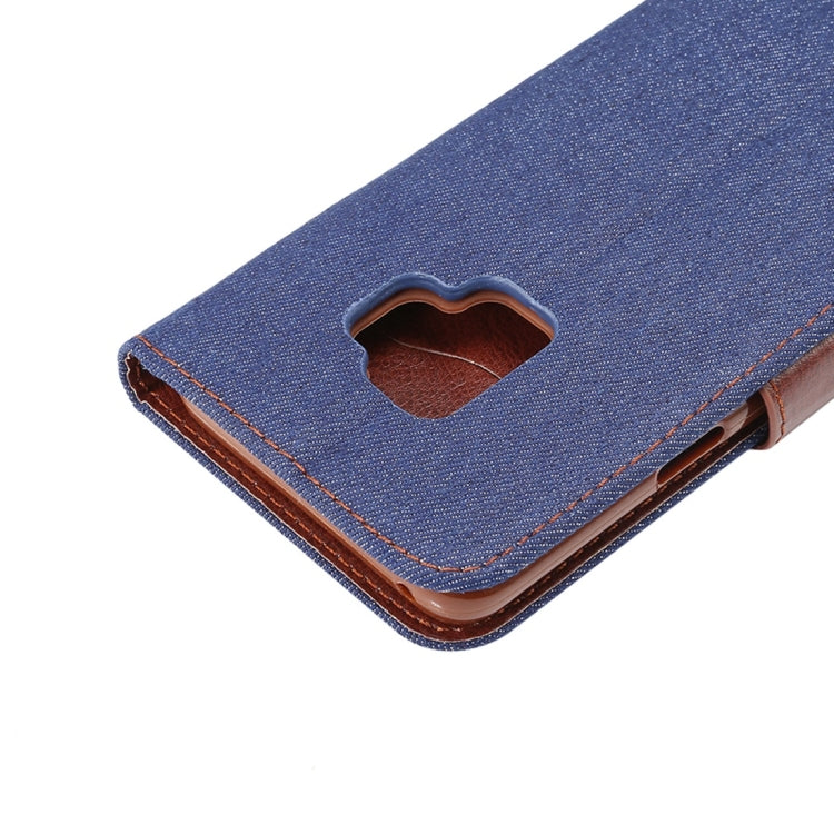 Dibase for Galaxy S9 Denim Texture TPU Horizontal Flip Leather Case with Holder & Card Slots