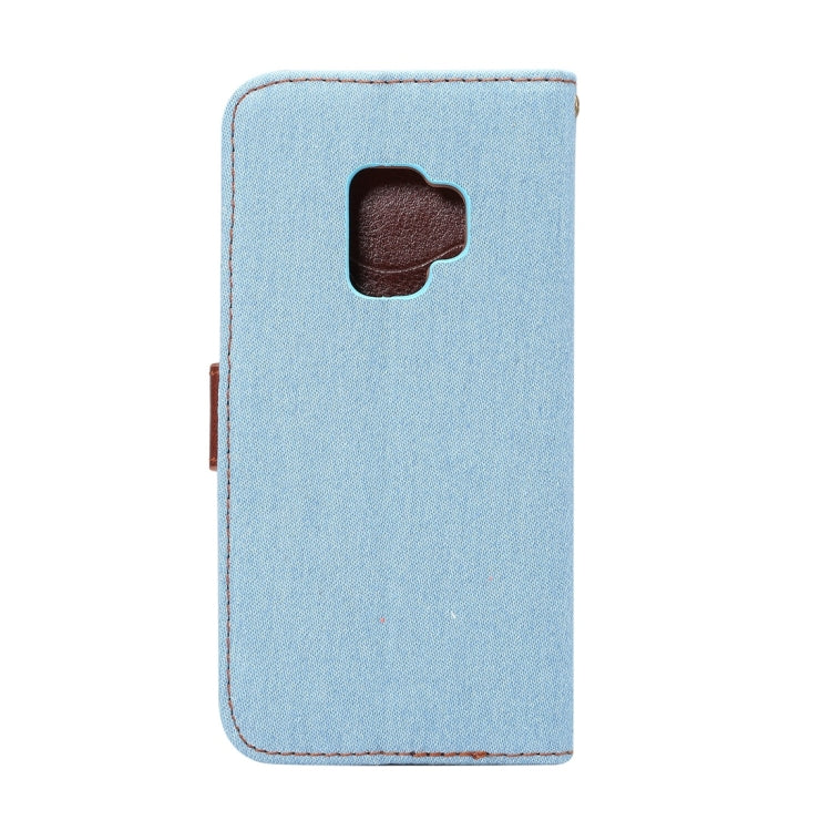 Dibase for Galaxy S9 Denim Texture TPU Horizontal Flip Leather Case with Holder & Card Slots