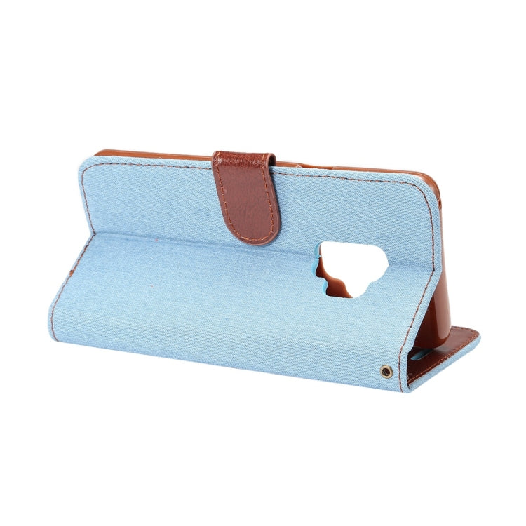 Dibase for Galaxy S9 Denim Texture TPU Horizontal Flip Leather Case with Holder & Card Slots