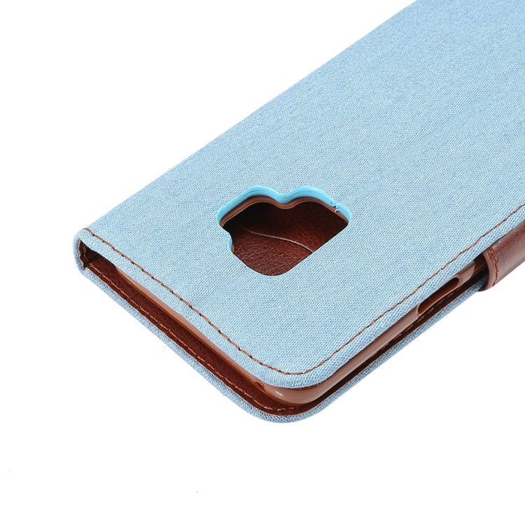 Dibase for Galaxy S9 Denim Texture TPU Horizontal Flip Leather Case with Holder & Card Slots