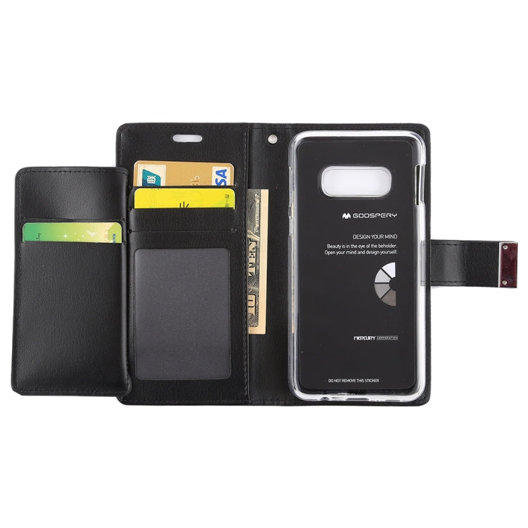 GOOSPERY RICH DIARY for Galaxy S10e PU + TPU Crazy Horse Texture Horizontal Flip Leather Case with Card Slots & Wallet