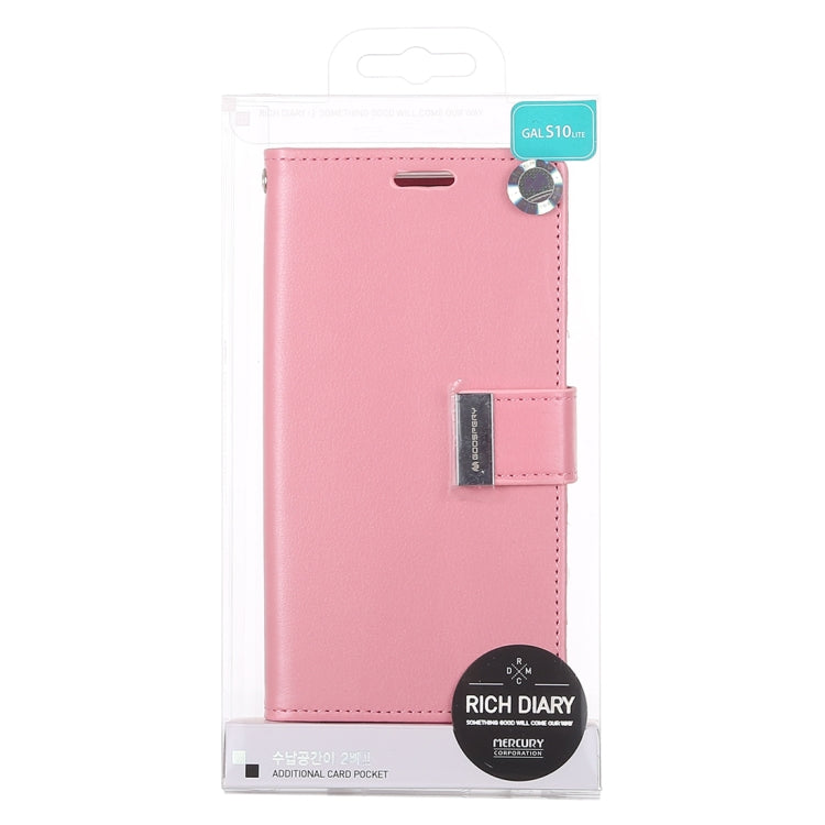 GOOSPERY RICH DIARY for Galaxy S10e PU + TPU Crazy Horse Texture Horizontal Flip Leather Case with Card Slots & Wallet