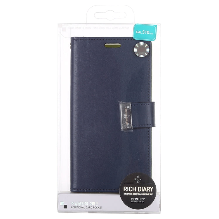 GOOSPERY RICH DIARY for Galaxy S10e PU + TPU Crazy Horse Texture Horizontal Flip Leather Case with Card Slots & Wallet
