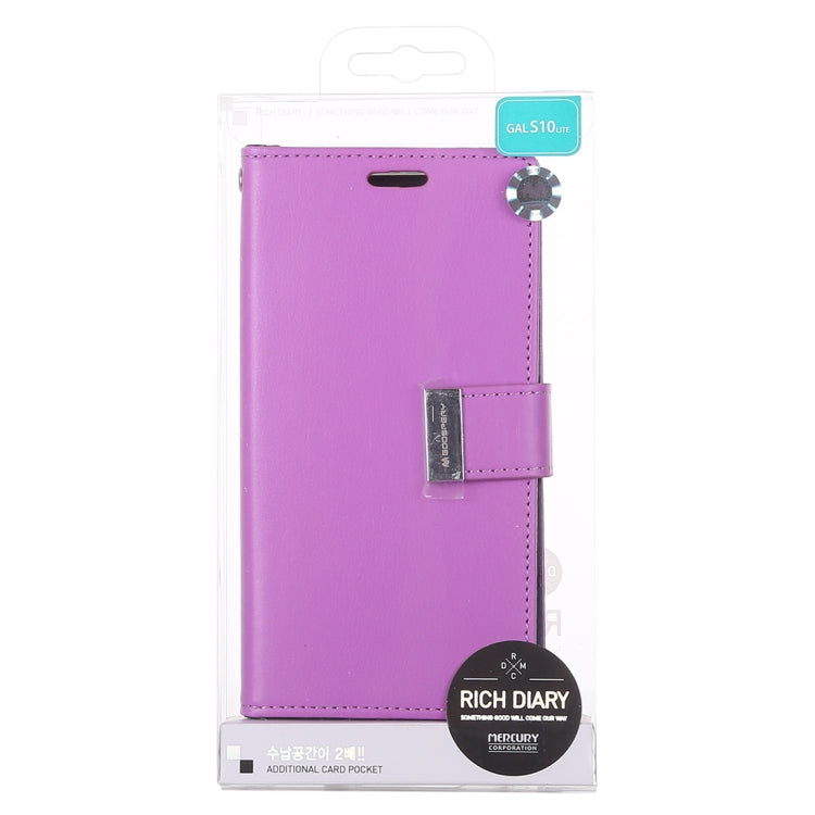 GOOSPERY RICH DIARY for Galaxy S10e PU + TPU Crazy Horse Texture Horizontal Flip Leather Case with Card Slots & Wallet