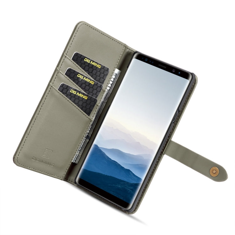 DG.MING Lambskin Detachable Horizontal Flip Magnetic Case for Galaxy Note9, with Holder & Card Slots & Wallet