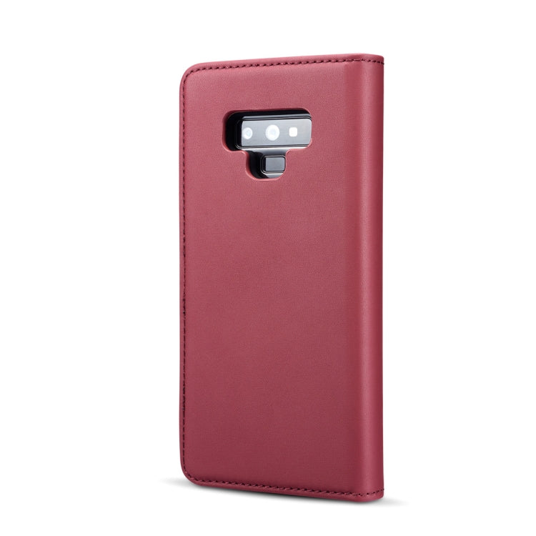 DG.MING Lambskin Detachable Horizontal Flip Magnetic Case for Galaxy Note9, with Holder & Card Slots & Wallet