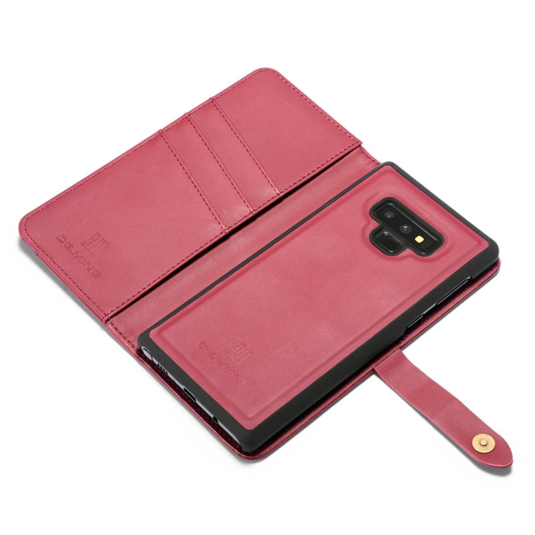DG.MING Lambskin Detachable Horizontal Flip Magnetic Case for Galaxy Note9, with Holder & Card Slots & Wallet