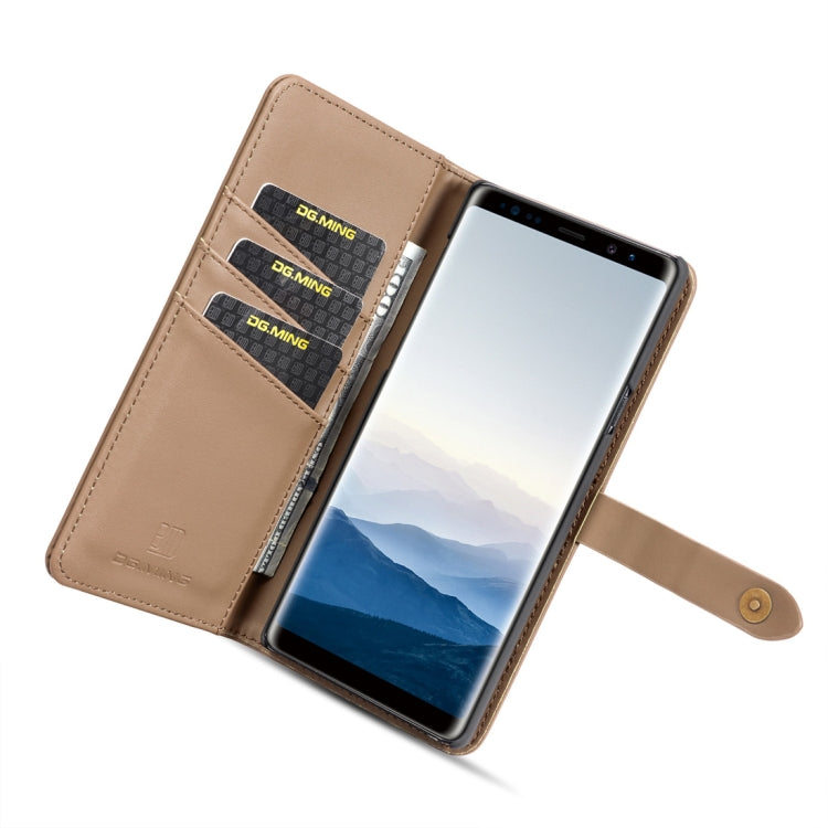 DG.MING Lambskin Detachable Horizontal Flip Magnetic Case for Galaxy Note9, with Holder & Card Slots & Wallet